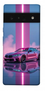 Чехол Pink neon car для Google Pixel 6 Pro