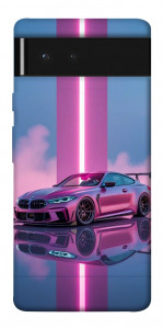 Чехол Pink neon car для Google Pixel 6