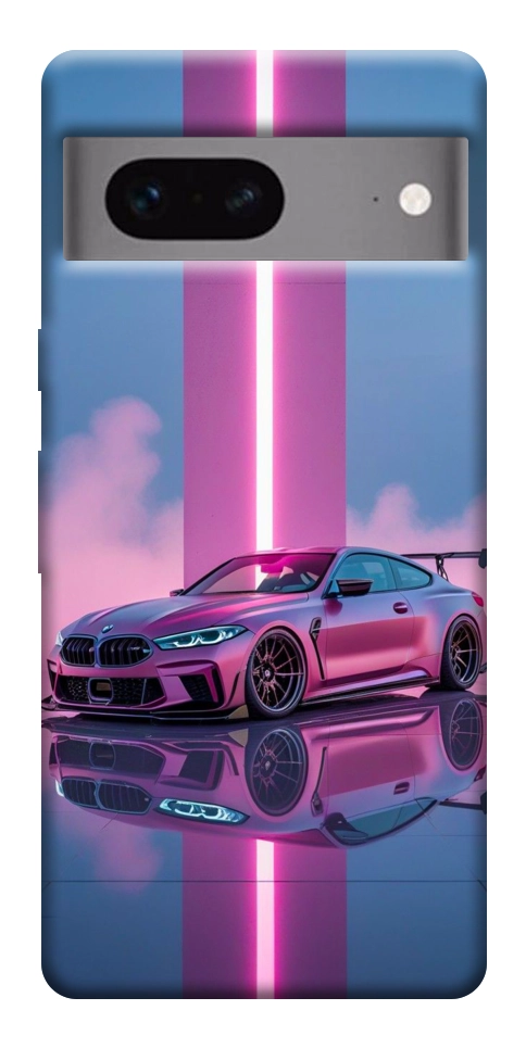 Чехол Pink neon car для Google Pixel 7