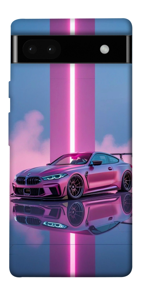 Чехол Pink neon car для Google Pixel 6A