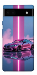 Чехол Pink neon car для Google Pixel 6A