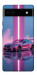 Чехол Pink neon car для Google Pixel 6A