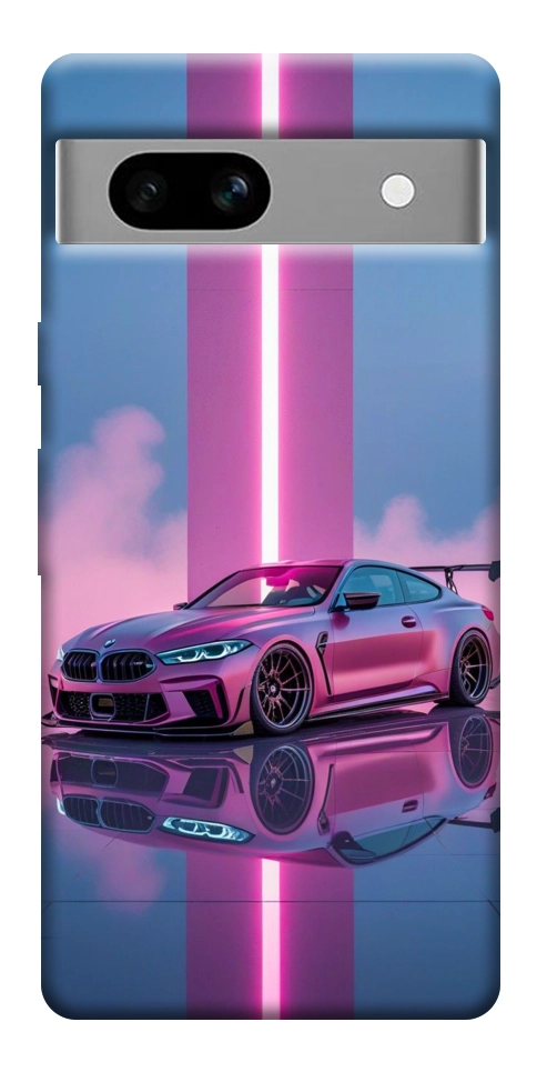 Чохол Pink neon car для Google Pixel 7A