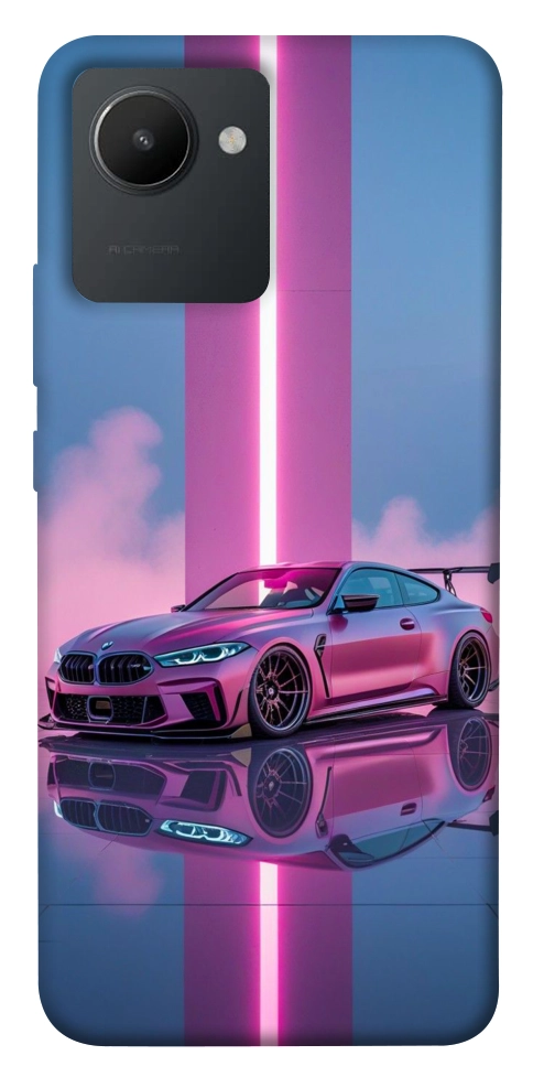 Чехол Pink neon car для Realme C30s