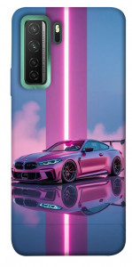Чехол Pink neon car для Huawei nova 7 SE