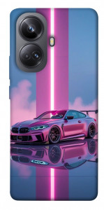 Чехол Pink neon car для Realme 10 Pro+