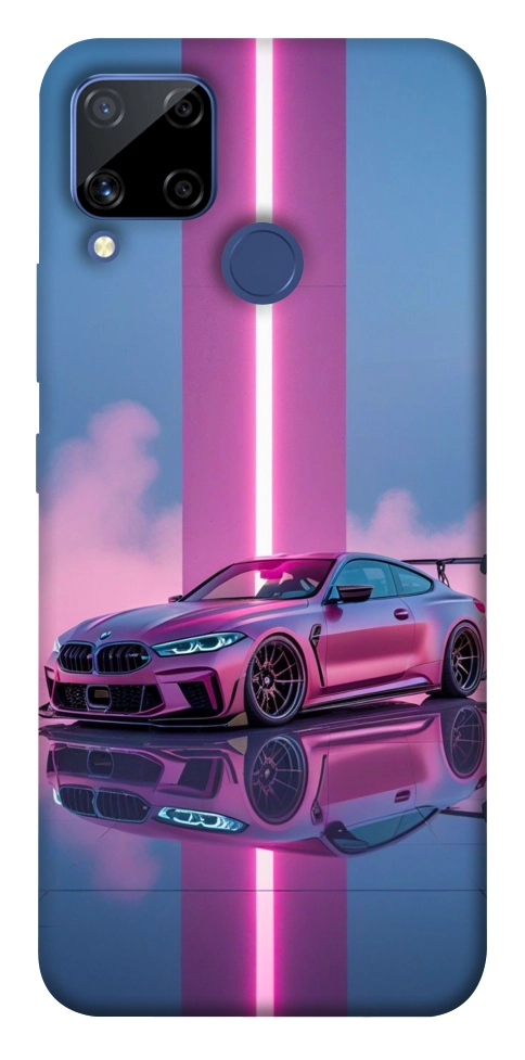 Чехол Pink neon car для Realme C15