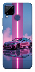 Чехол Pink neon car для Realme C15