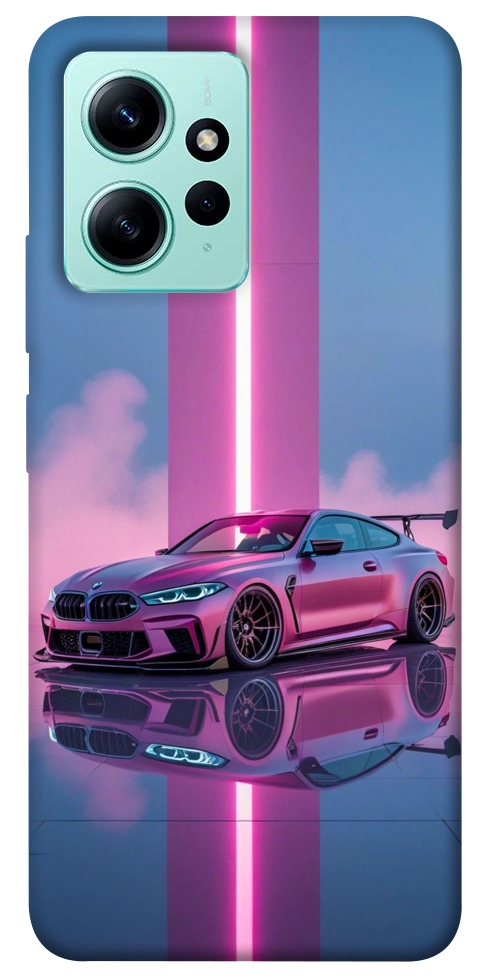 Чехол Pink neon car для Xiaomi Redmi Note 12 4G