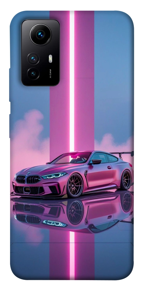 Чехол Pink neon car для Xiaomi Redmi Note 12S