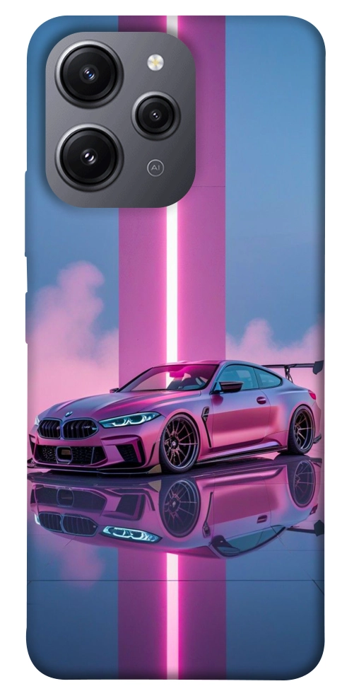 Чехол Pink neon car для Xiaomi Redmi 12