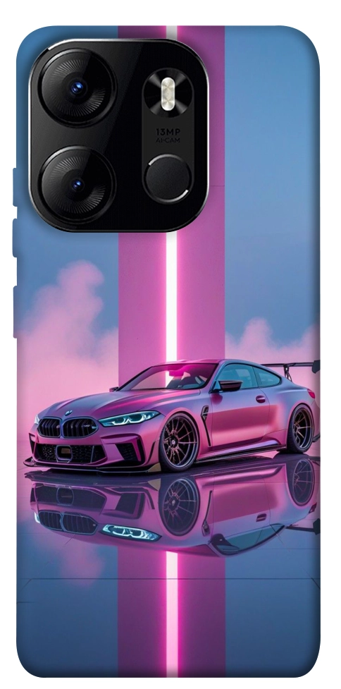 Чохол Pink neon car для Tecno Spark Go 2023