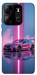 Чохол Pink neon car для Tecno Spark Go 2023