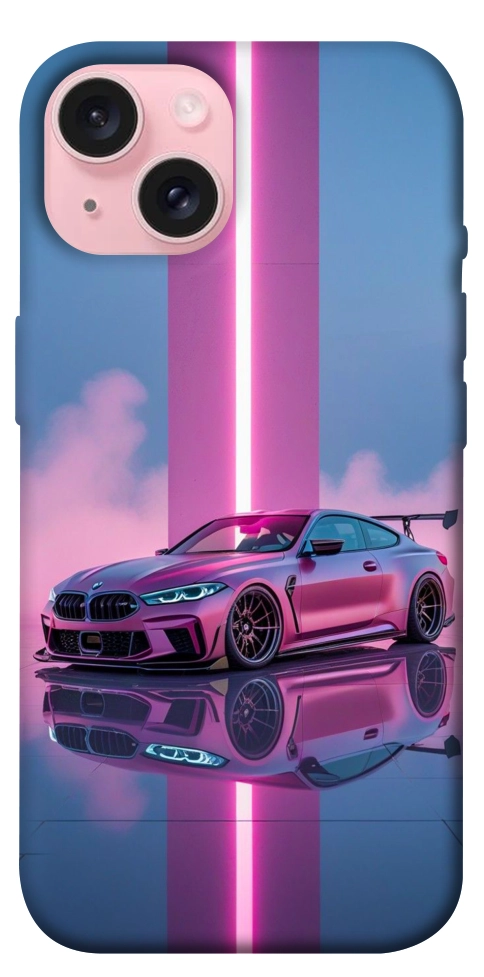 Чехол Pink neon car для iPhone 15