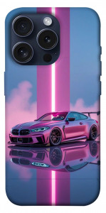 Чехол Pink neon car для iPhone 15 Pro