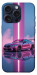 Чехол Pink neon car для iPhone 15 Pro