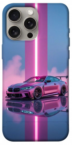 Чехол Pink neon car для iPhone 15 Pro Max