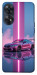 Чехол Pink neon car для Oppo Reno 8 T 4G
