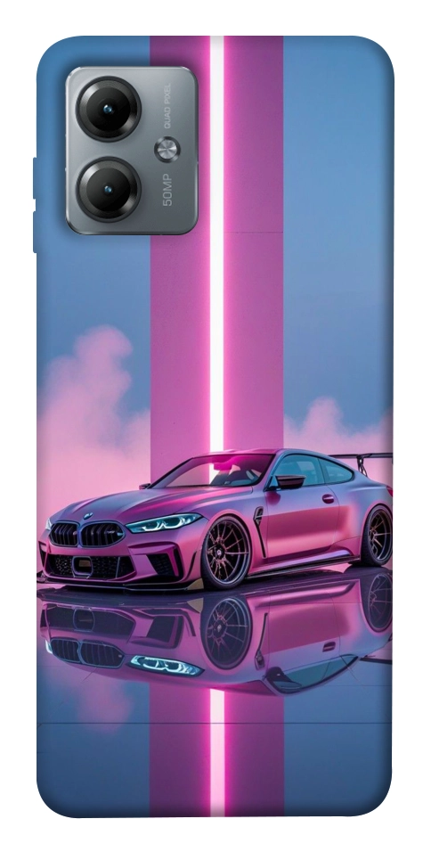 Чохол Pink neon car для Motorola Moto G14