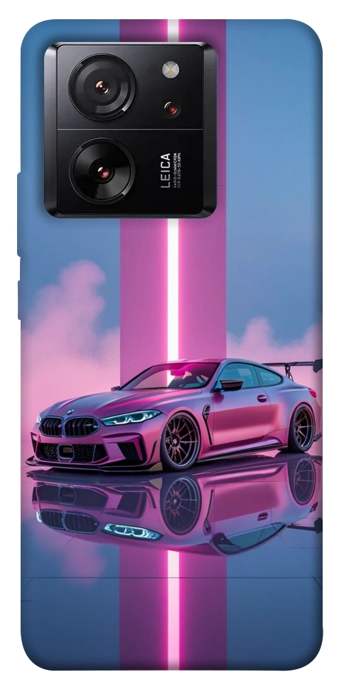 Чехол Pink neon car для Xiaomi 13T Pro