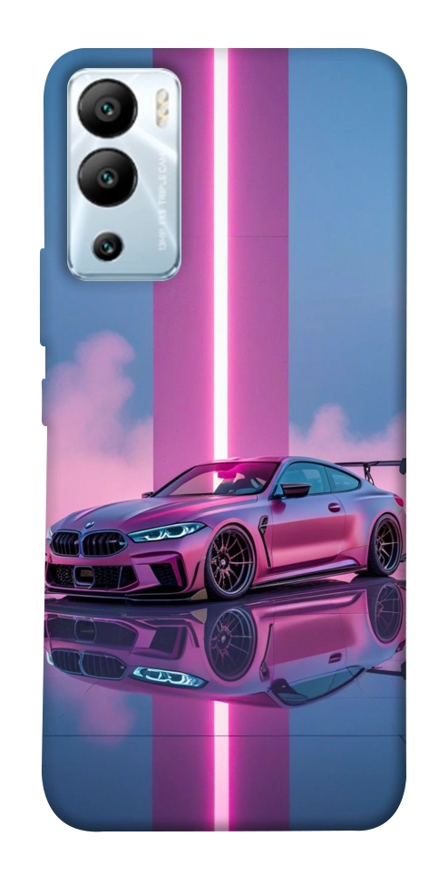 Чехол Pink neon car для Infinix Hot 12i
