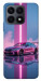 Чохол Pink neon car для Huawei Honor X8a