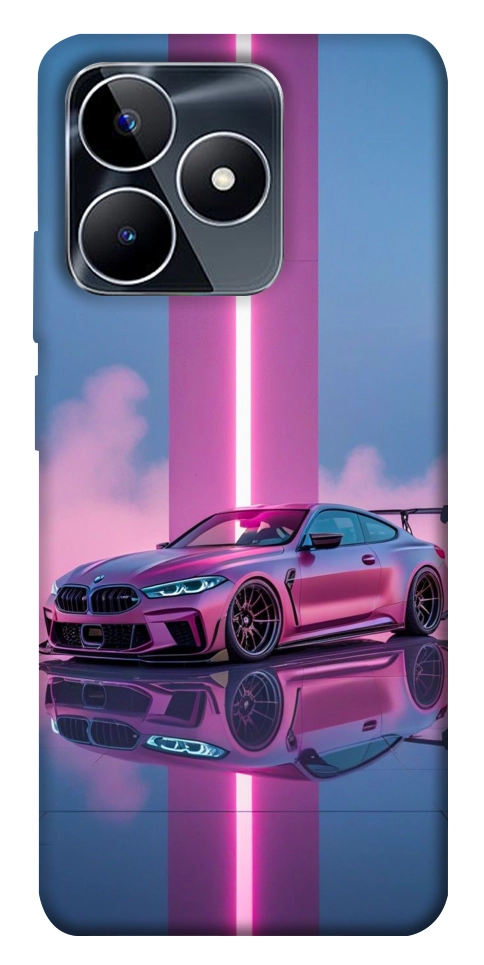 Чехол Pink neon car для Realme C53