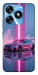 Чехол Pink neon car для TECNO Spark 10