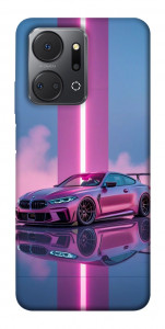 Чехол Pink neon car для Huawei Honor X7a