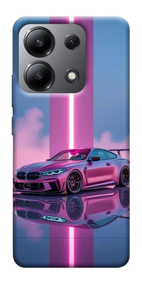 Чехол Pink neon car для Xiaomi Redmi Note 13 4G