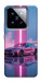 Чехол Pink neon car для Xiaomi 14 Pro