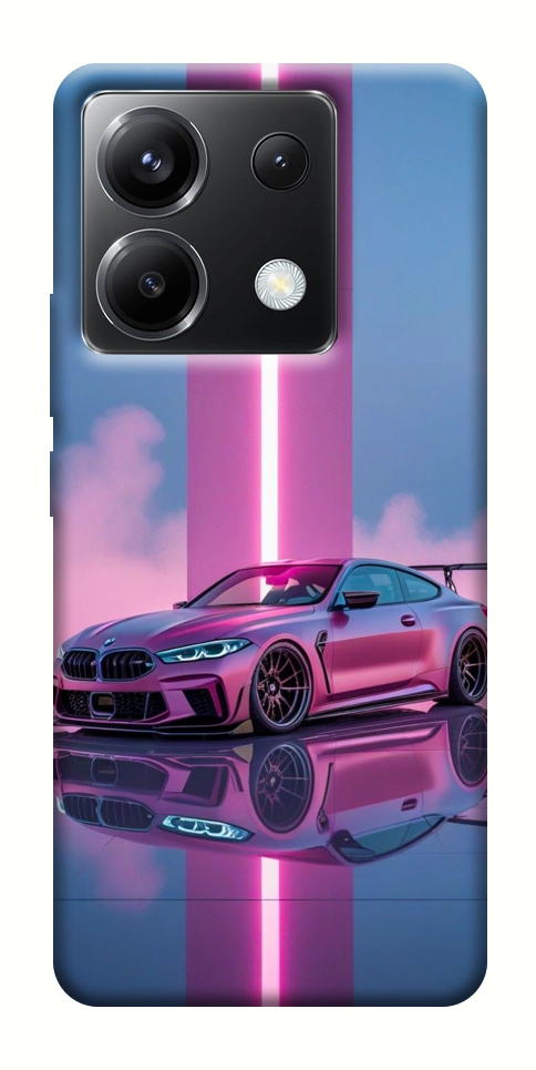 Чехол Pink neon car для Xiaomi Poco X6