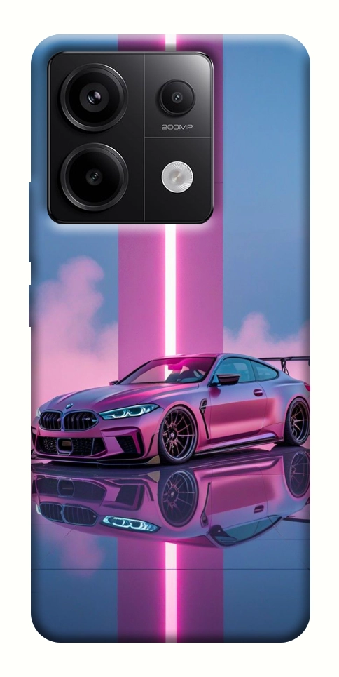 Чехол Pink neon car для Xiaomi Redmi Note 13 Pro 4G
