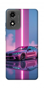 Чохол Pink neon car для Motorola Moto E14