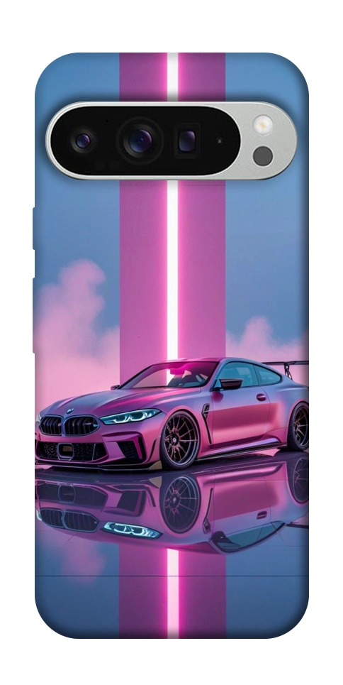 Чехол Pink neon car для Google Pixel 9 Pro XL