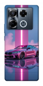 Чехол Pink neon car для Infinix Note 40 Pro 4G