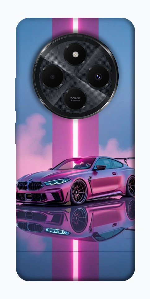 Чохол Pink neon car для Xiaomi Redmi 14C