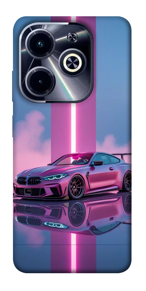 Чехол Pink neon car для TECNO Spark Go 2024
