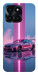 Чехол Pink neon car для Huawei Honor X6a