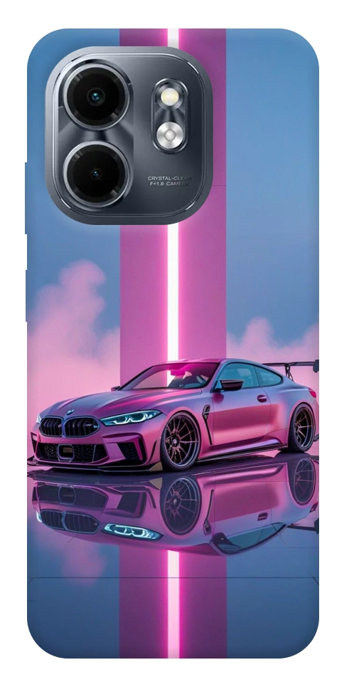 Чохол Pink neon car для Infinix Smart 9 4G