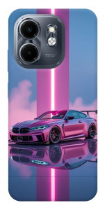 Чехол Pink neon car для Infinix Smart 9 4G