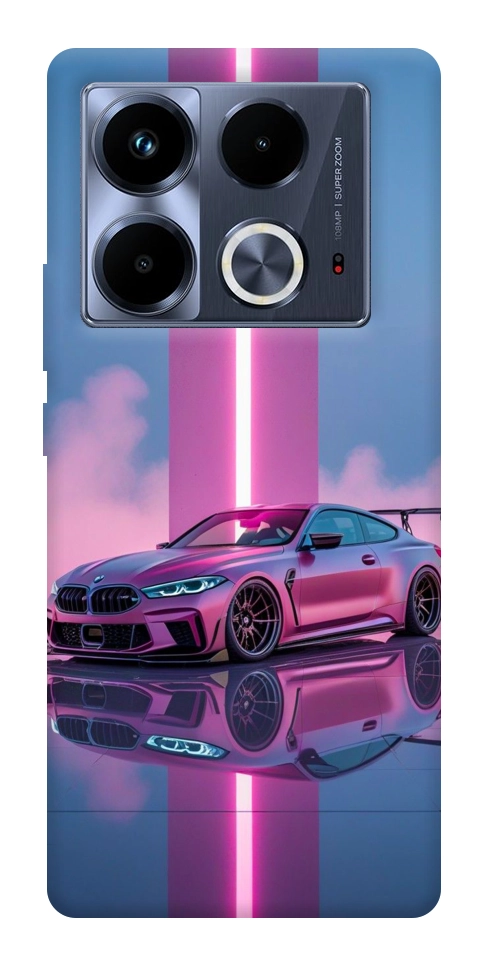 Чехол Pink neon car для Infinix Note 40 4G