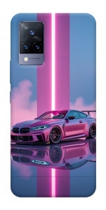 Чехол Pink neon car для Vivo V21