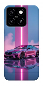 Чехол Pink neon car для ZTE Blade A55 4G