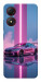 Чехол Pink neon car для ZTE Blade A34 4G