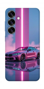 Чехол Pink neon car для Galaxy S25