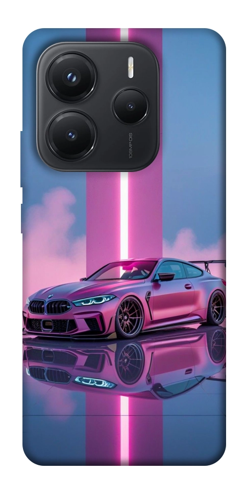 Чехол Pink neon car для Xiaomi Redmi Note 14 5G