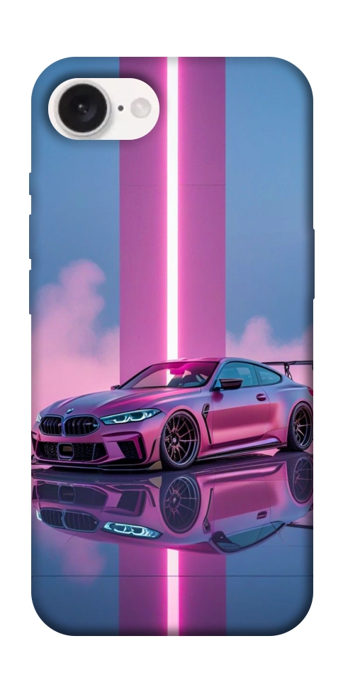 Чохол Pink neon car для iPhone 16e