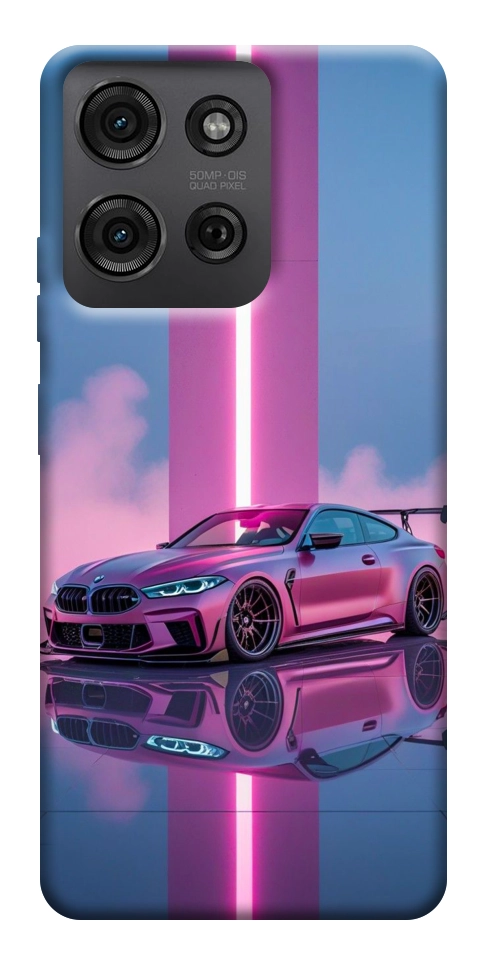 Чехол Pink neon car для Motorola Moto G75 5G