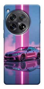 Чехол Pink neon car для OnePlus 12